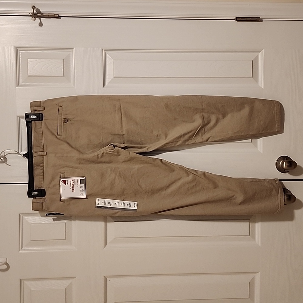 Izod Flat Front Stetch Chinos 16 Husky